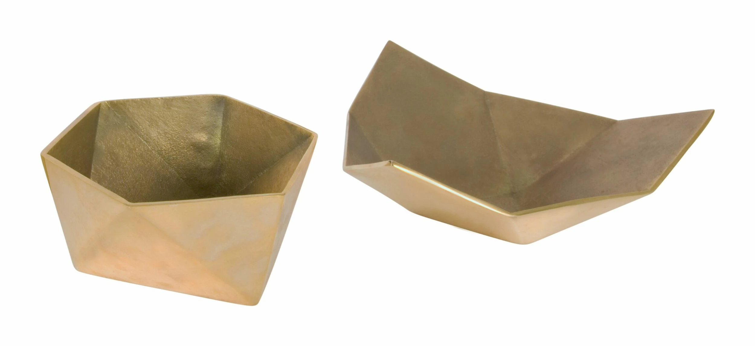 Brass Origami Bowls 3 Brass Origami Bowls