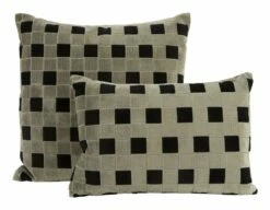 Grid Black Pillows