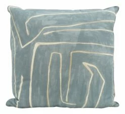 Maze Blue Pillow