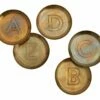 Brass Alphabet Coasters -Home Decoration Sales Shop hg000295 alt4