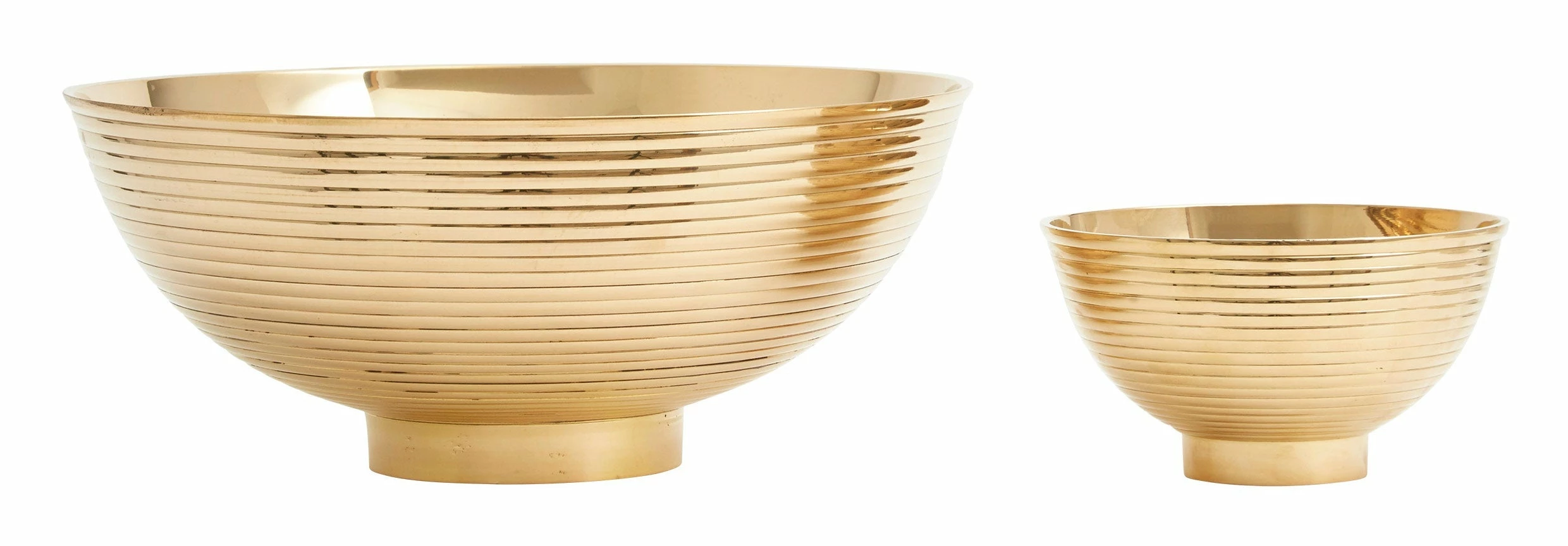 Brass Ridged Bowls 5 Brass Ridged Bowls - Image 3