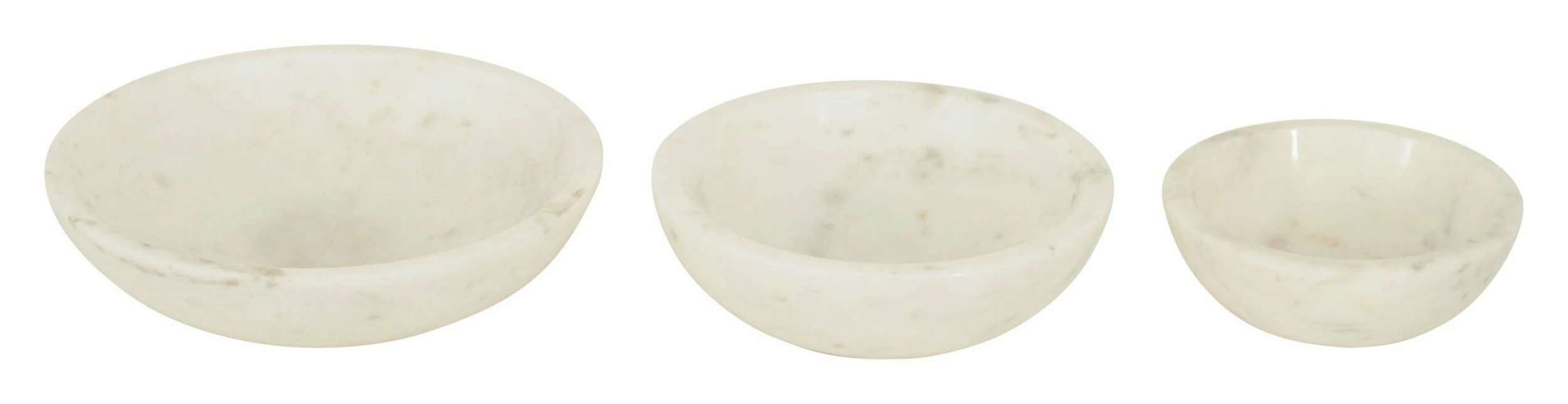 Low Marble Bowls 3 Low Marble Bowls