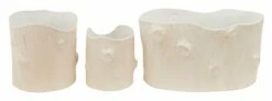 Blanc Faux Bois Pots