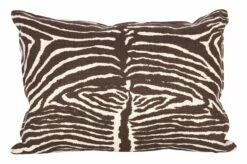 Zebra Linen Pillows - Chocolate -Home Decoration Sales Shop hg148097
