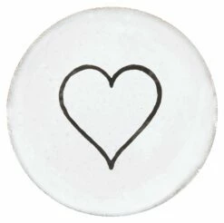 Astier De Villatte Line Heart Saucer