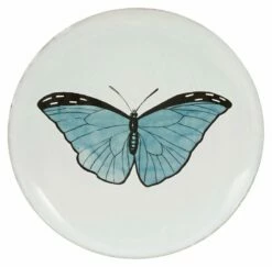 Astier De Villatte Blue Butterfly Plate