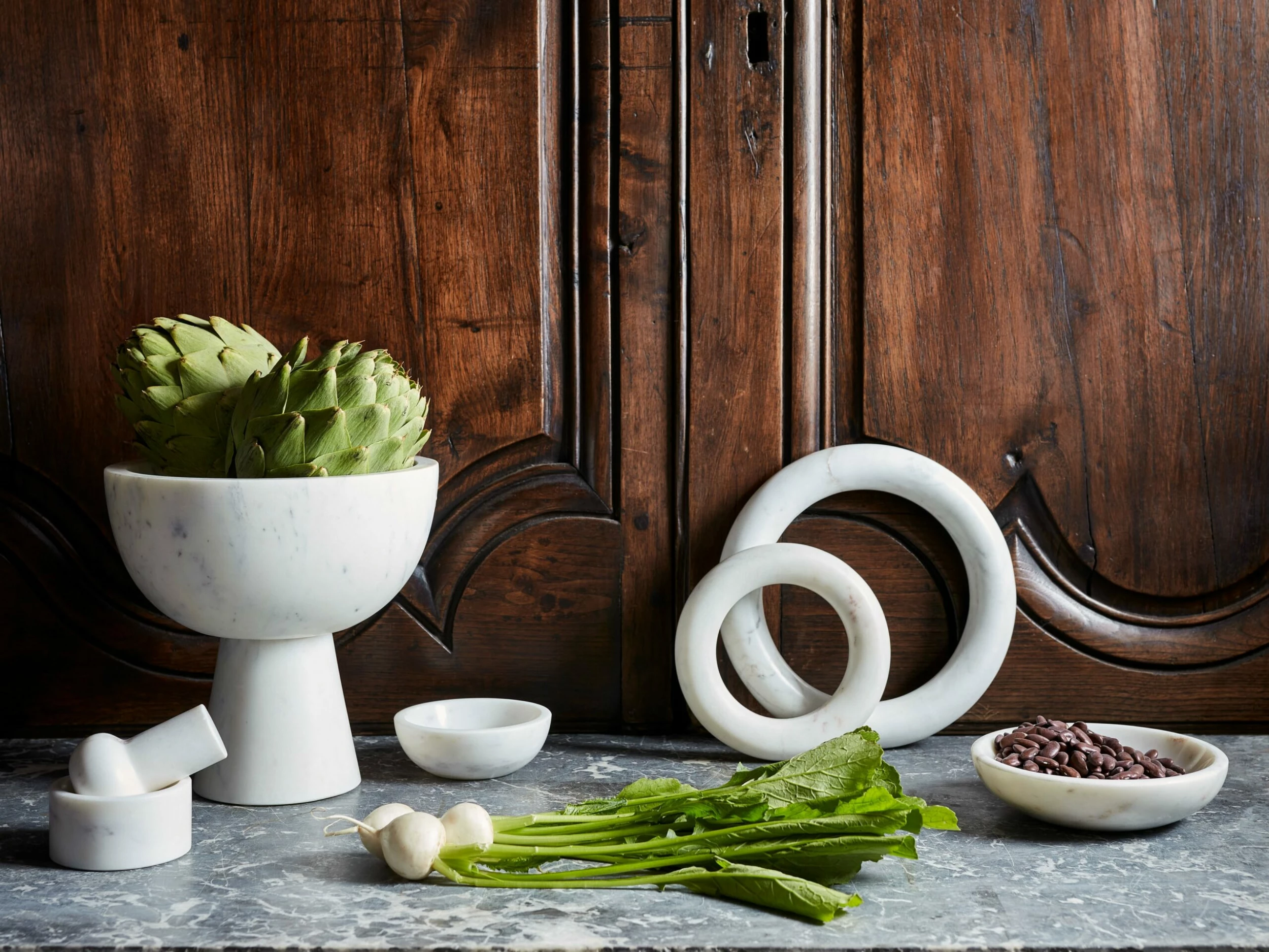 Low Marble Bowls 13 Low Marble Bowls - Image 11